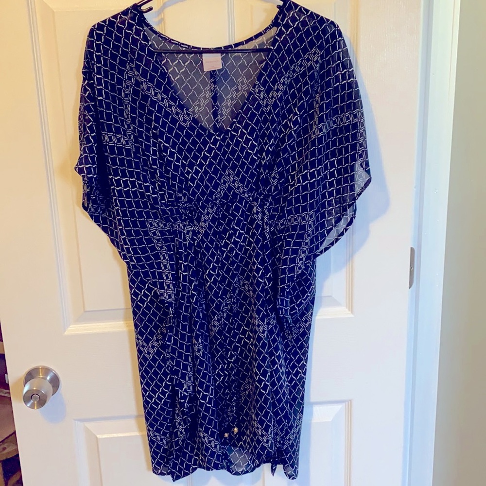 Navy beach cover up. Size S